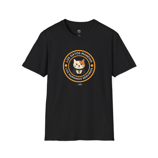 Camiseta Gato Rockero, Los Gatos Mandan Los Humanos Servimos, Regalo Amante de Gatos, Camiseta Divertida