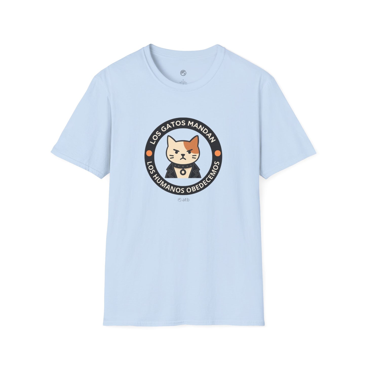 Camiseta Gato Rockero, Los Gatos Mandan Los Humanos Obedecemos, Regalo Amante de Gatos, Camiseta Divertida